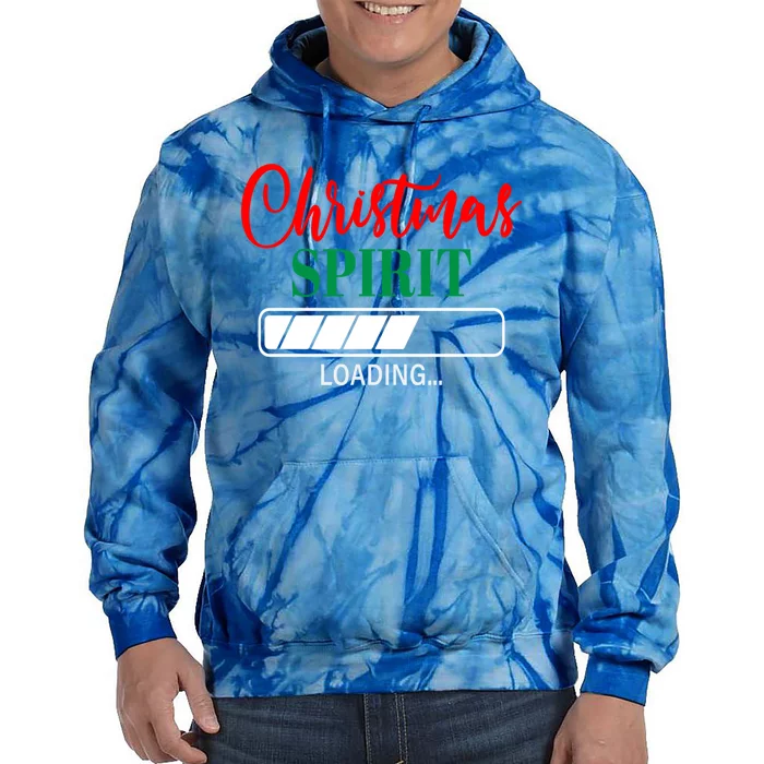 Christmas Spirit Loading Xmas Family Party Holiday Charging Gift Tie Dye Hoodie