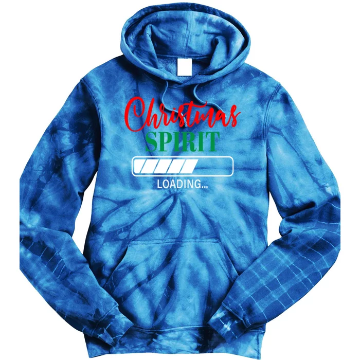 Christmas Spirit Loading Xmas Family Party Holiday Charging Gift Tie Dye Hoodie