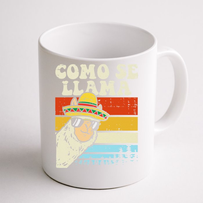 Como Se Llama Funny Cinco De Mayo Mexican Alpaca Animal Front & Back Coffee Mug