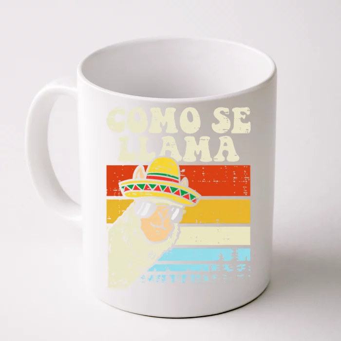 Como Se Llama Funny Cinco De Mayo Mexican Alpaca Animal Front & Back Coffee Mug