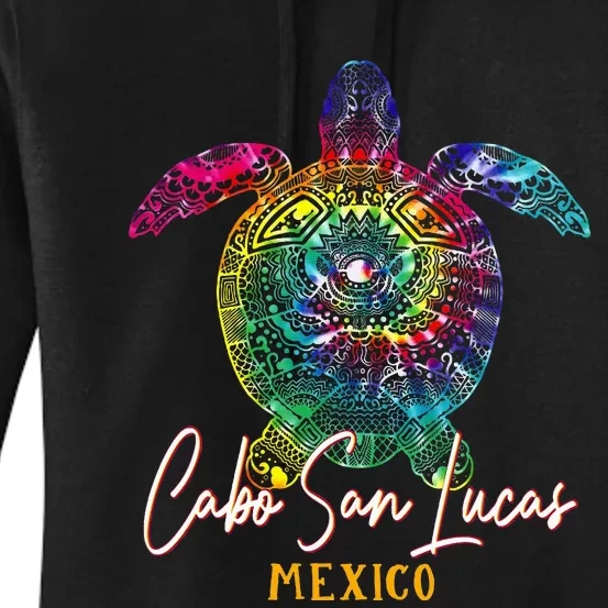 Cabo San Lucas Tie Dye Sea Turtle Matching Family Vacation Women's Pullover Hoodie