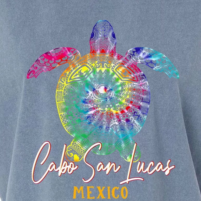 Cabo San Lucas Tie Dye Sea Turtle Matching Family Vacation Garment-Dyed Women's Muscle Tee