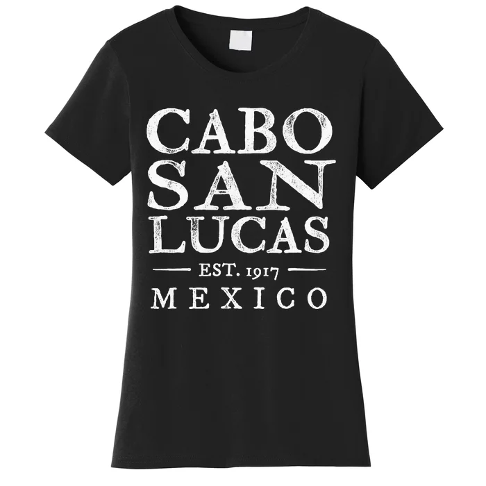 Cabo San Lucas Mexico Retro Souvenir Distressed Women's T-Shirt