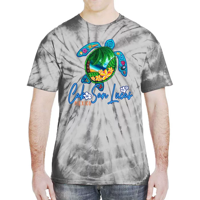 Cabo San Lucas Sea Turtle Mexico Vacation Family Trip Tie-Dye T-Shirt