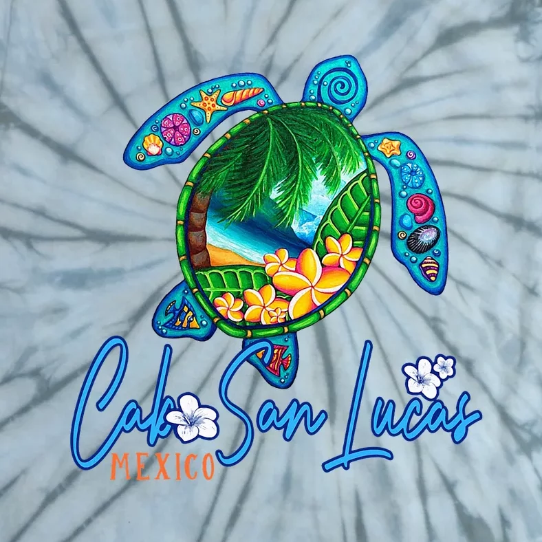 Cabo San Lucas Sea Turtle Mexico Vacation Family Trip Tie-Dye T-Shirt