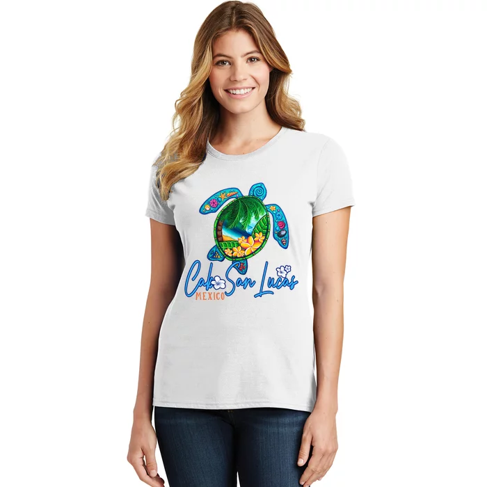 Cabo San Lucas Sea Turtle Mexico Vacation Family Trip Women's T-Shirt