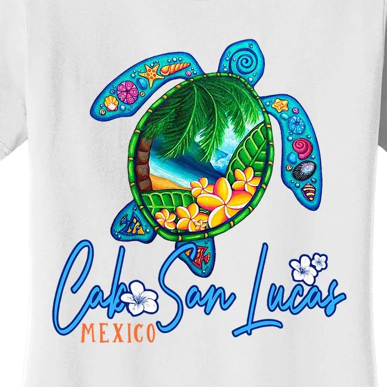 Cabo San Lucas Sea Turtle Mexico Vacation Family Trip Women's T-Shirt