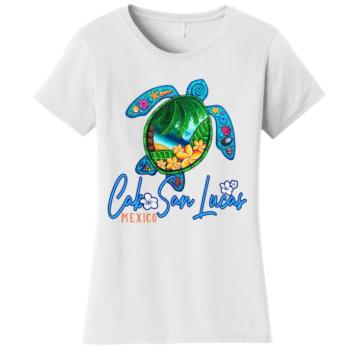 Cabo San Lucas Sea Turtle Mexico Vacation Family Trip Women's T-Shirt