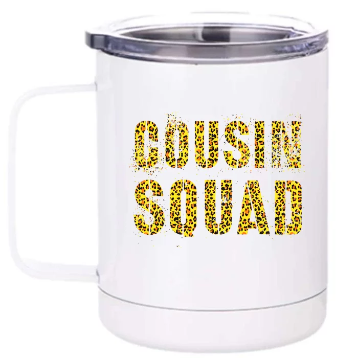 Cousin Squad Leopard Print Funny Mimi Poppy Reeducation Camp Cute Gift Front & Back 12oz Stainless Steel Tumbler Cup