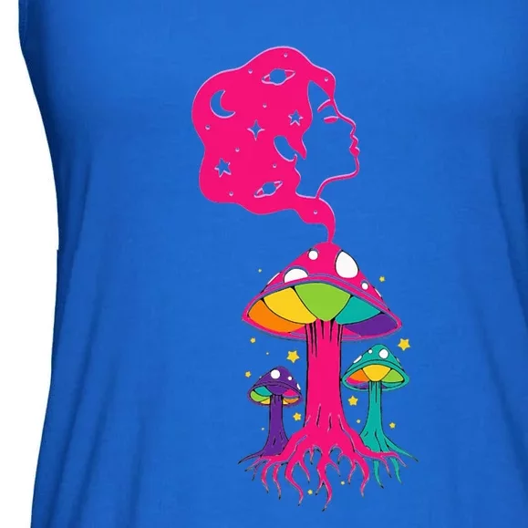 Cosmic Shroom Lady Ladies Essential Flowy Tank