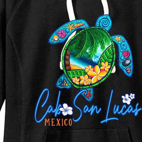 Cabo San Lucas Sea Turtle Mexico Vacation Family Trip Women's Fleece Hoodie