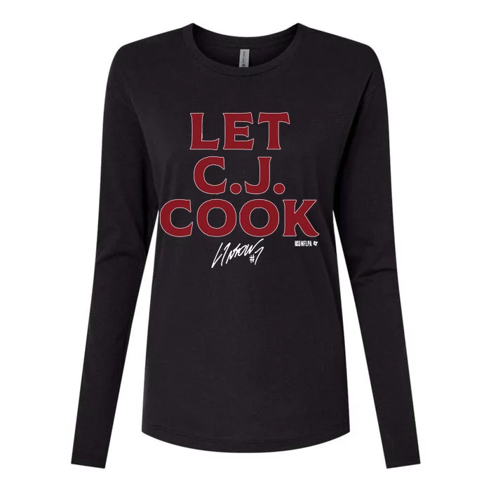 Cj Stroud Let Cj Cook Womens Cotton Relaxed Long Sleeve T-Shirt