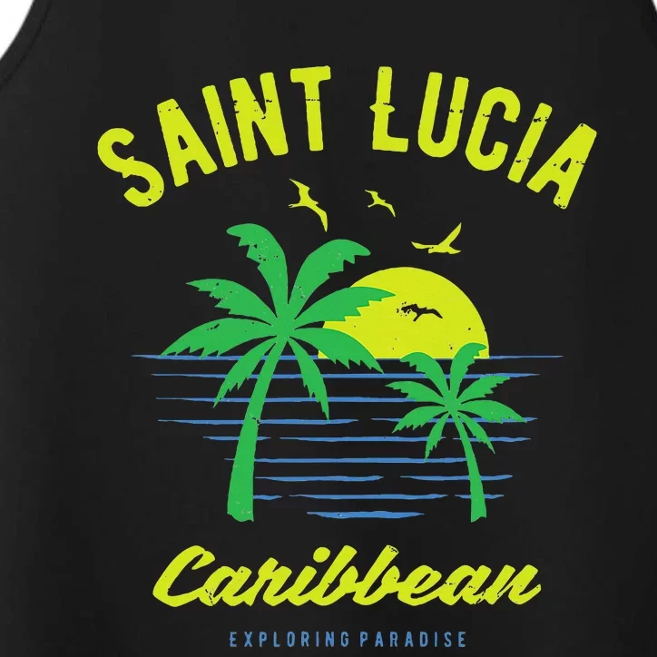 Caribbean Saint Lucia Performance Tank