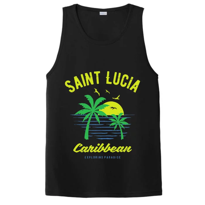 Caribbean Saint Lucia Performance Tank