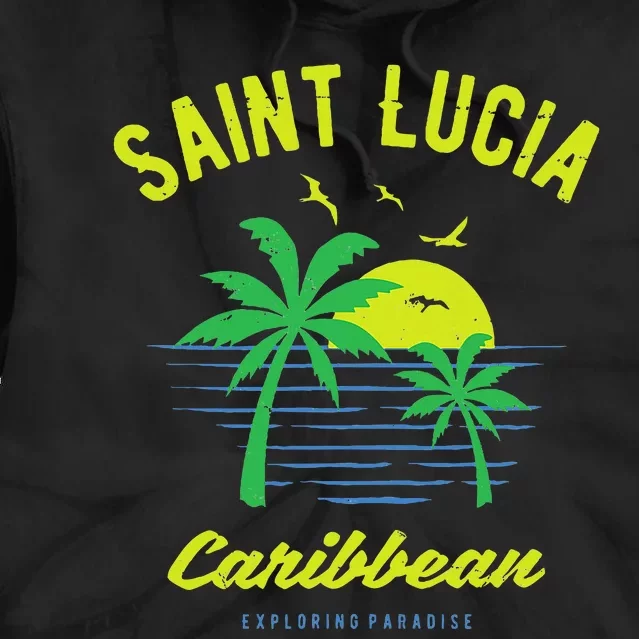 Caribbean Saint Lucia Tie Dye Hoodie