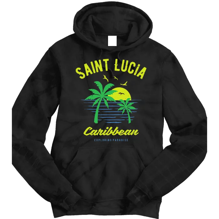 Caribbean Saint Lucia Tie Dye Hoodie