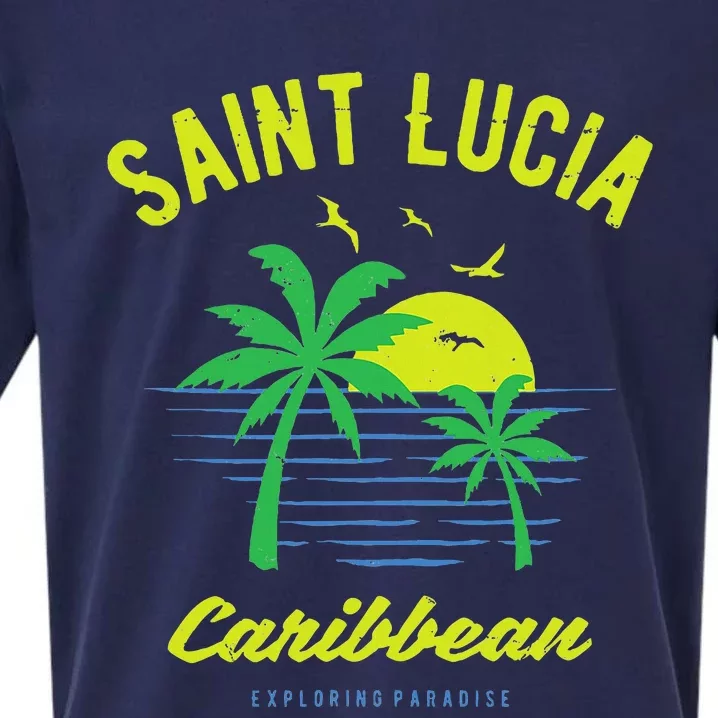 Caribbean Saint Lucia Sueded Cloud Jersey T-Shirt