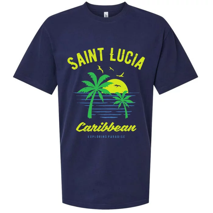 Caribbean Saint Lucia Sueded Cloud Jersey T-Shirt