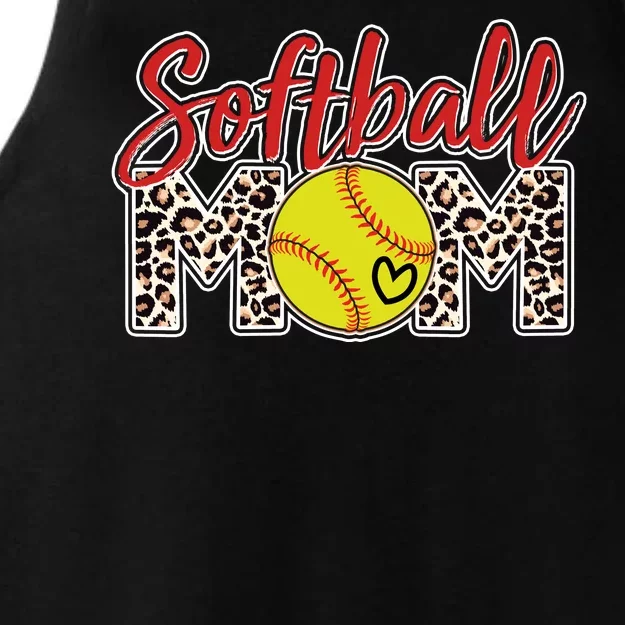 Cute Softball Mom Ladies Tri-Blend Wicking Tank