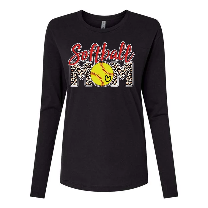 Cute Softball Mom Womens Cotton Relaxed Long Sleeve T-Shirt