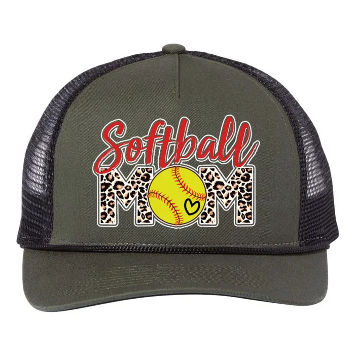 Cute Softball Mom Retro Rope Trucker Hat Cap