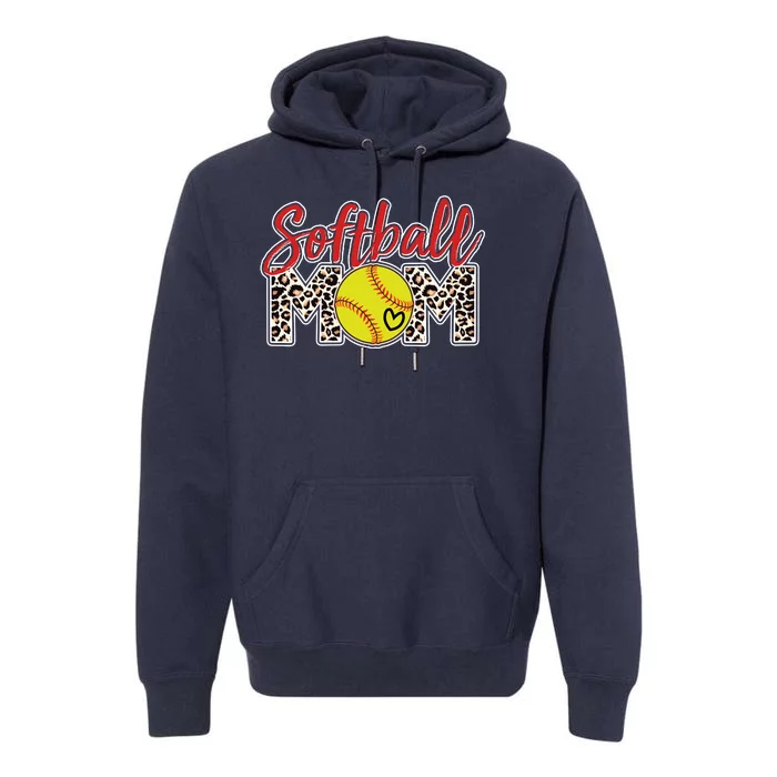 Cute Softball Mom Premium Hoodie