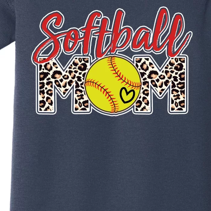 Cute Softball Mom Baby Bodysuit