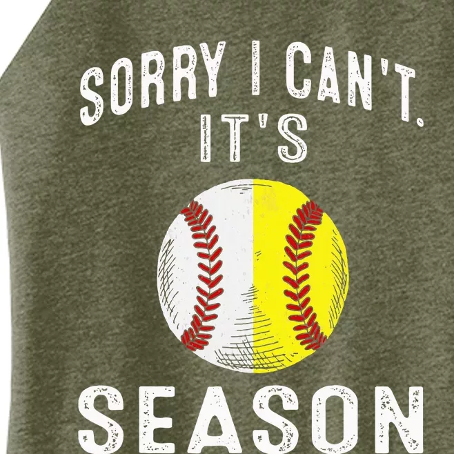 Cool Softball Mom Baseball Sorry I CanT Its Baseball Women’s Perfect Tri Rocker Tank