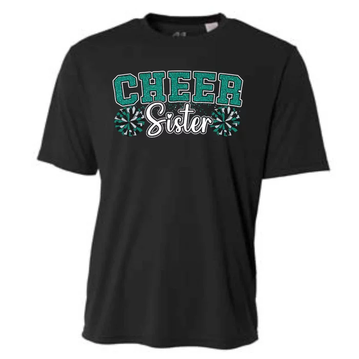 Cheer Sister My Favorite Cheerleader Calls Me Sisters Green Cooling Performance Crew T-Shirt