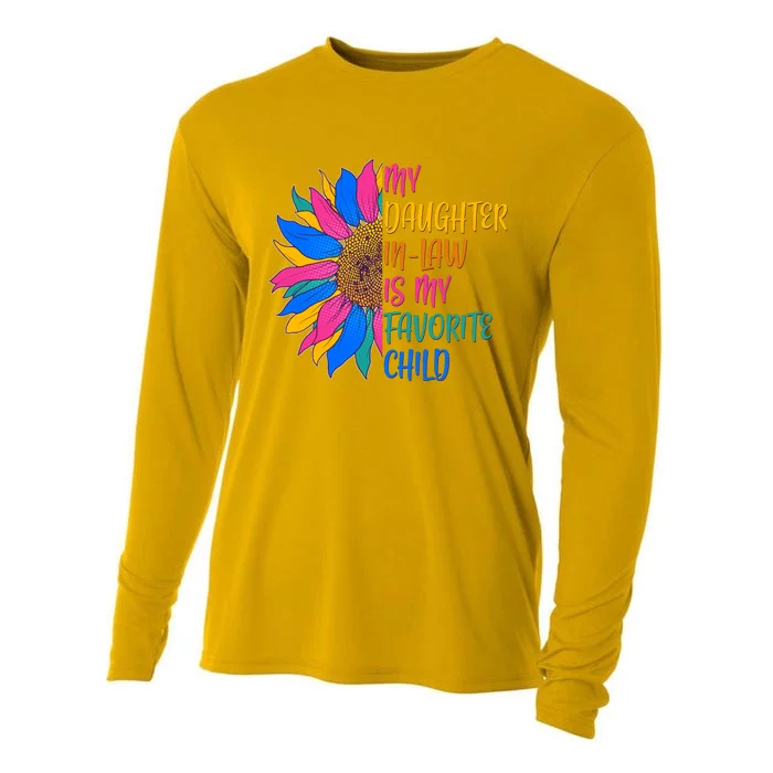 Colorful Sunflower My Daughter In Law Is My Favorite Child Cooling Performance Long Sleeve Crew