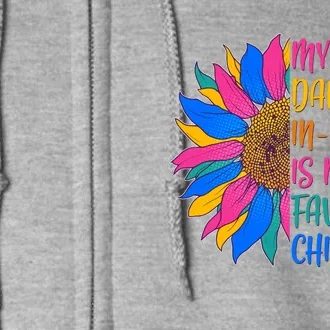 Colorful Sunflower My Daughter In Law Is My Favorite Child Full Zip Hoodie