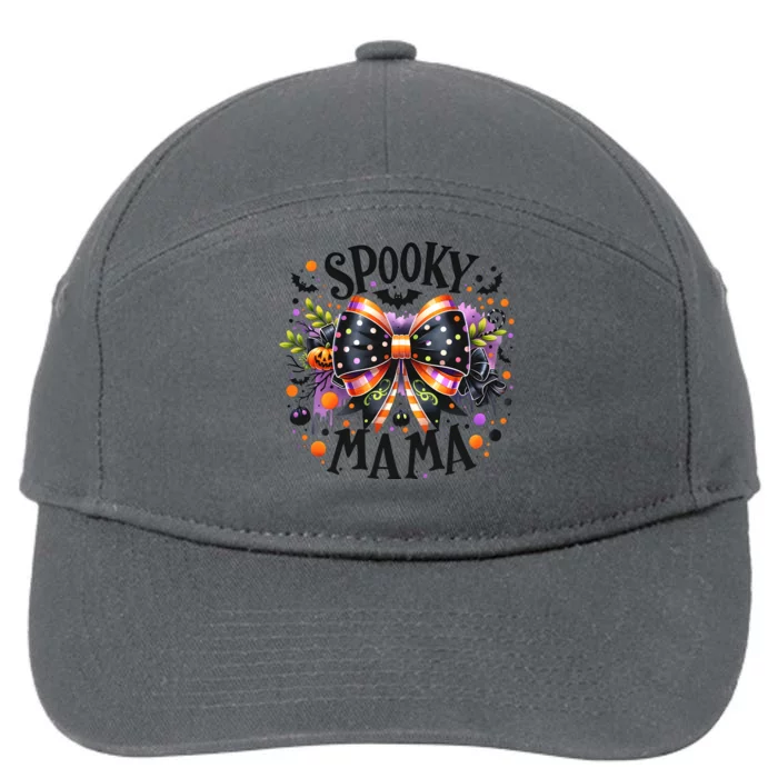 Coquette Spooky Mama Halloween 7-Panel Snapback Hat