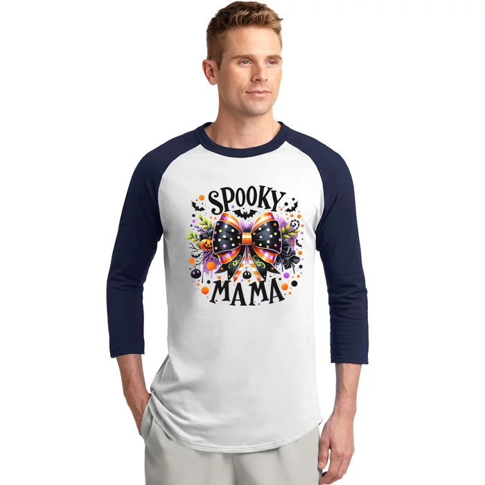 Coquette Spooky Mama Halloween Baseball Sleeve Shirt