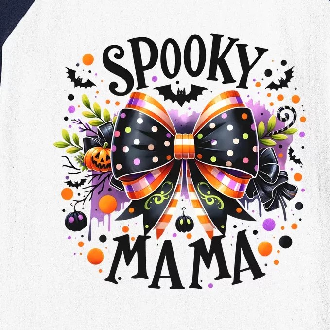 Coquette Spooky Mama Halloween Baseball Sleeve Shirt