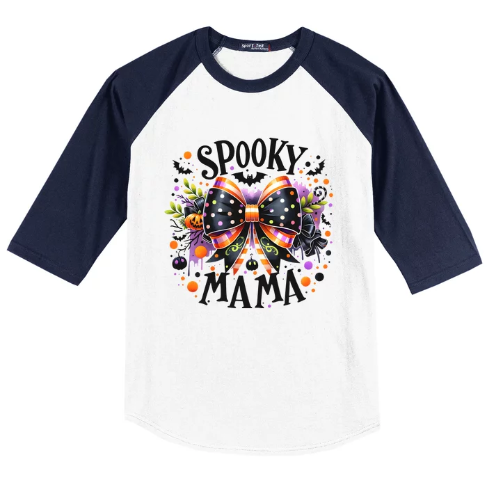 Coquette Spooky Mama Halloween Baseball Sleeve Shirt