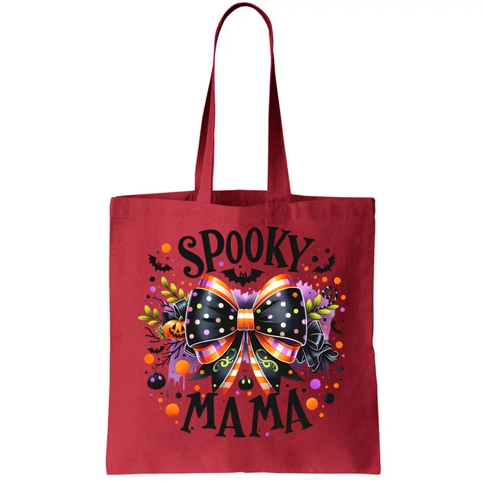 Coquette Spooky Mama Halloween Tote Bag