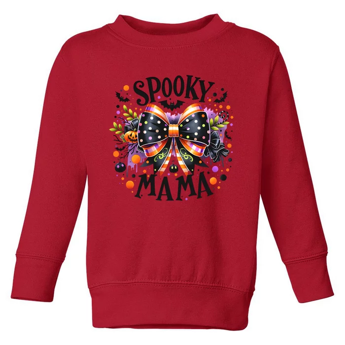 Coquette Spooky Mama Halloween Toddler Sweatshirt