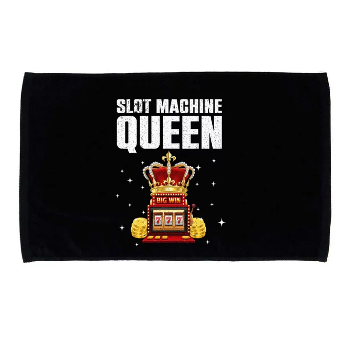 Cool Slot Machine Queen Art For Casino Gambler Microfiber Hand Towel