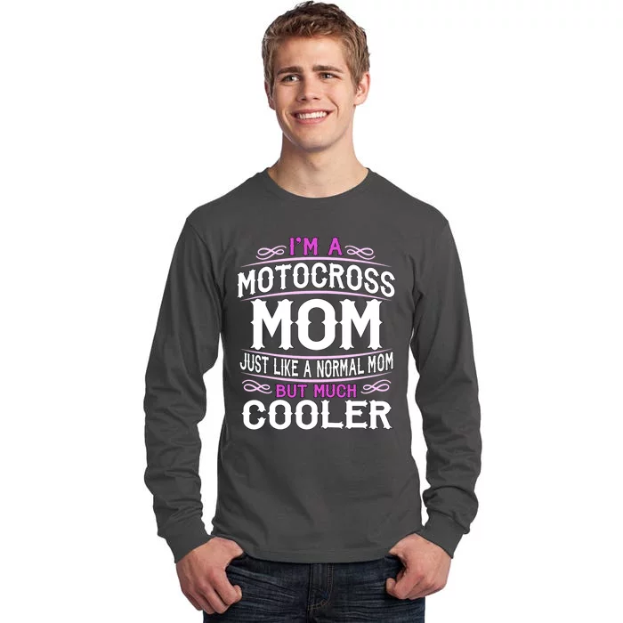 Cute Sporting Mom Gift Motocross Mom Tall Long Sleeve T-Shirt