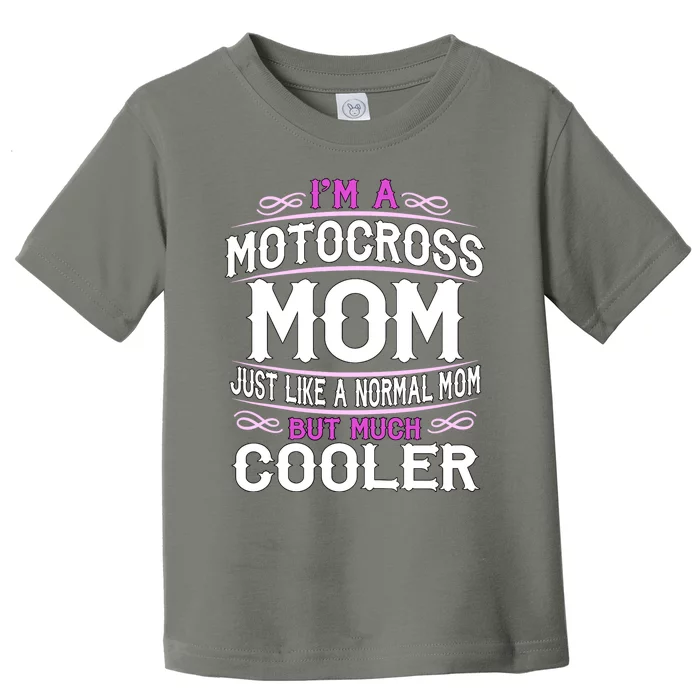 Cute Sporting Mom Gift Motocross Mom Toddler T-Shirt