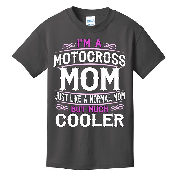 Cute Sporting Mom Gift Motocross Mom Kids T-Shirt