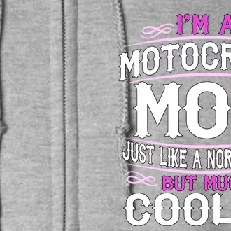 Cute Sporting Mom Gift Motocross Mom Full Zip Hoodie