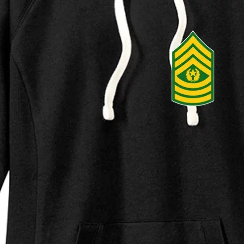 Command Sergeant Major Military Badge Women's Fleece Hoodie