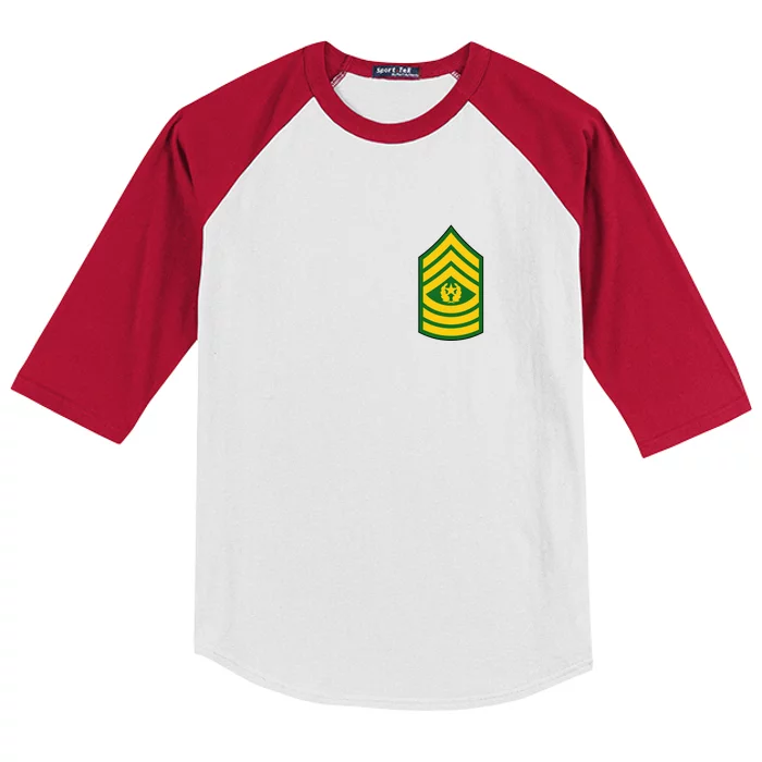 Command Sergeant Major Military Badge Kids Colorblock Raglan Jersey