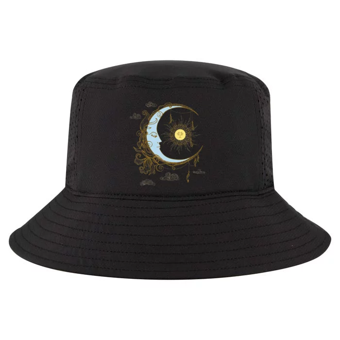 Celestial Sun Moon 90s Witch Whimsigoth Aesthetic Cool Comfort Performance Bucket Hat