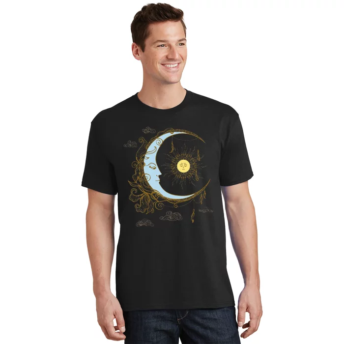 Celestial Sun Moon 90s Witch Whimsigoth Aesthetic T-Shirt