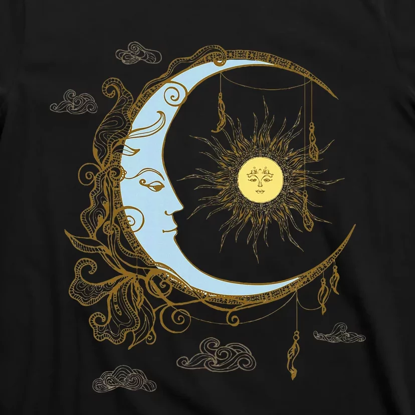 Celestial Sun Moon 90s Witch Whimsigoth Aesthetic T-Shirt