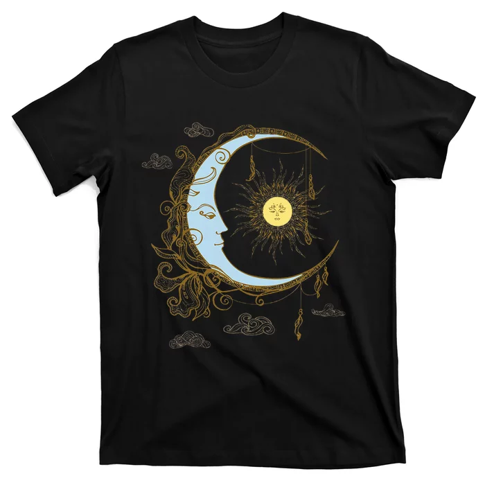 Celestial Sun Moon 90s Witch Whimsigoth Aesthetic T-Shirt