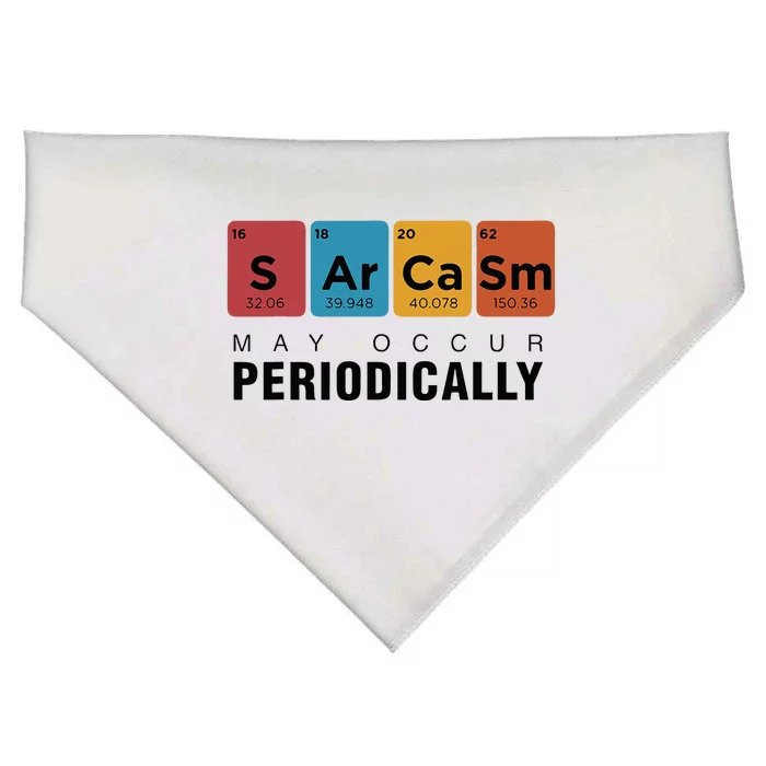 Chemistry Sarcasm May Occur Periodically Periodic Table USA-Made Doggie Bandana