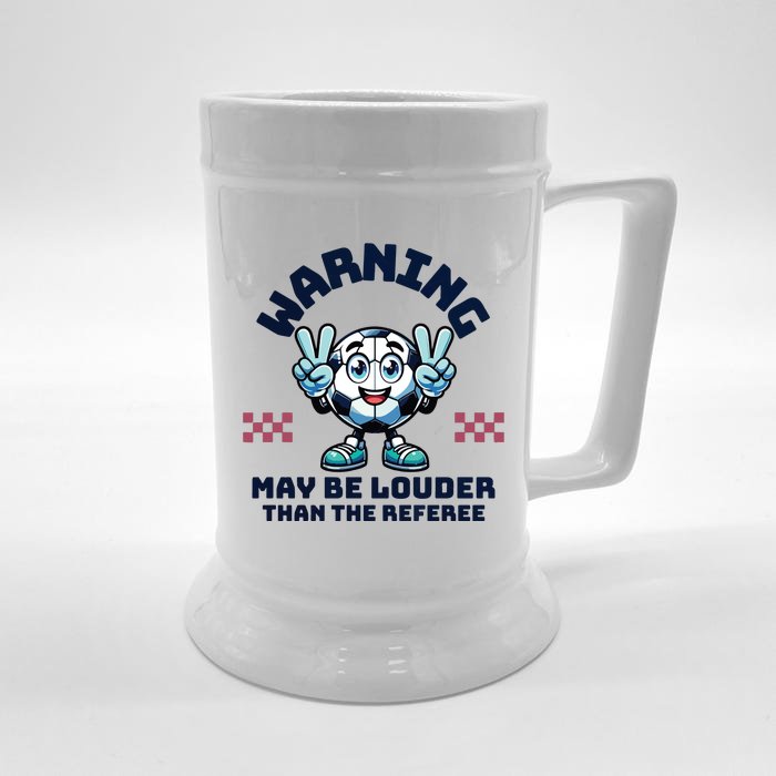 Cute Soccer Mama Mothers Day Gift For Soccer Mom Soccer Lover Front & Back Beer Stein